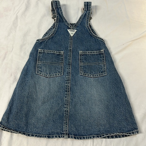 OshKosh B'gosh - denim jean overalls dress. Size 24 months - Picture 3 of 4